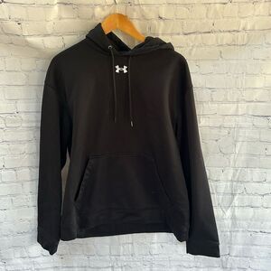 Under Armour Black Pullover Hoodie Sweatshirt Warm Fleece Athletic Hoodie Large